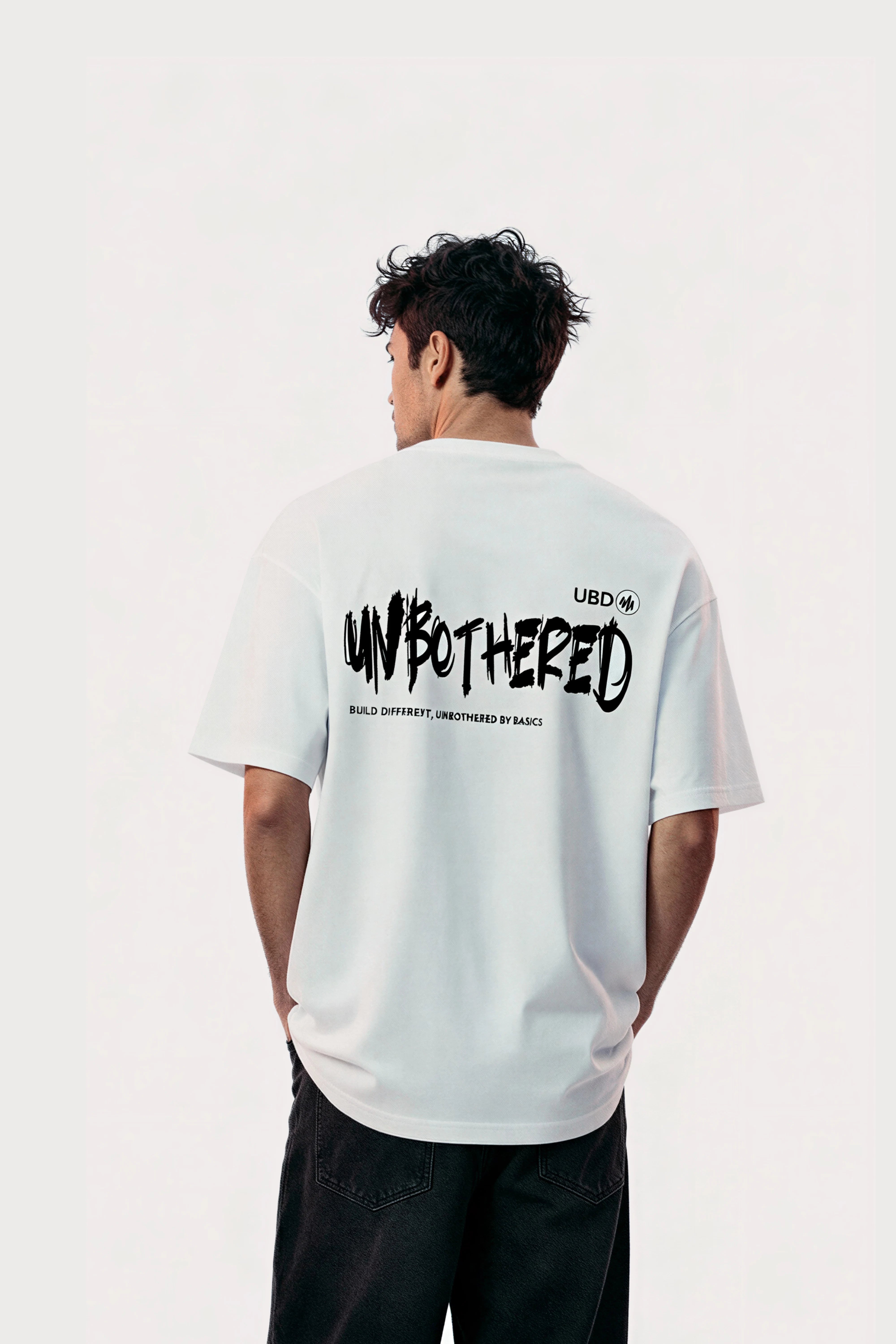 men-RelaxedFit-white-tshirt-Unbothered-lifestyle