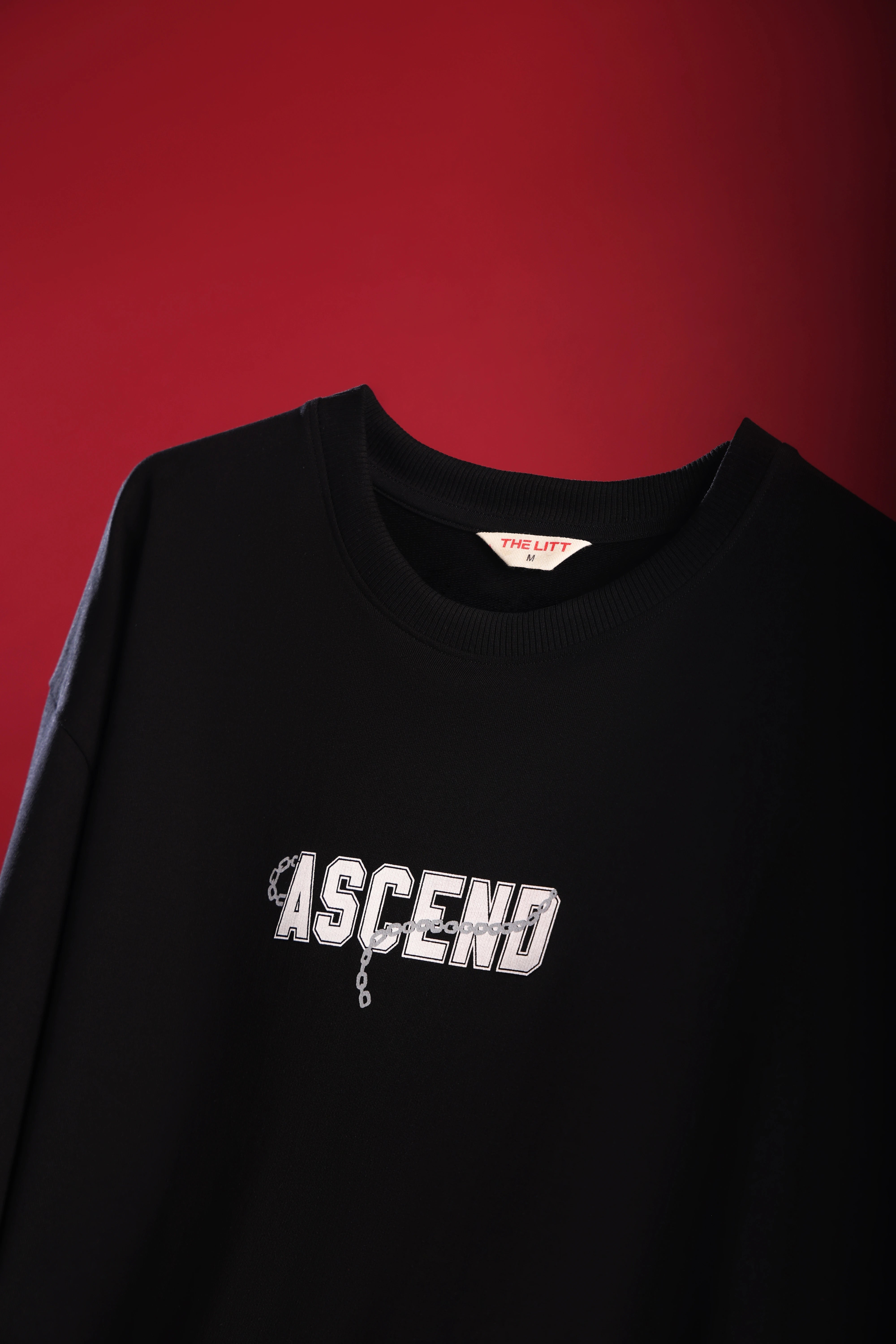 Men's Black Ascend Oversized Fit T-Shirt