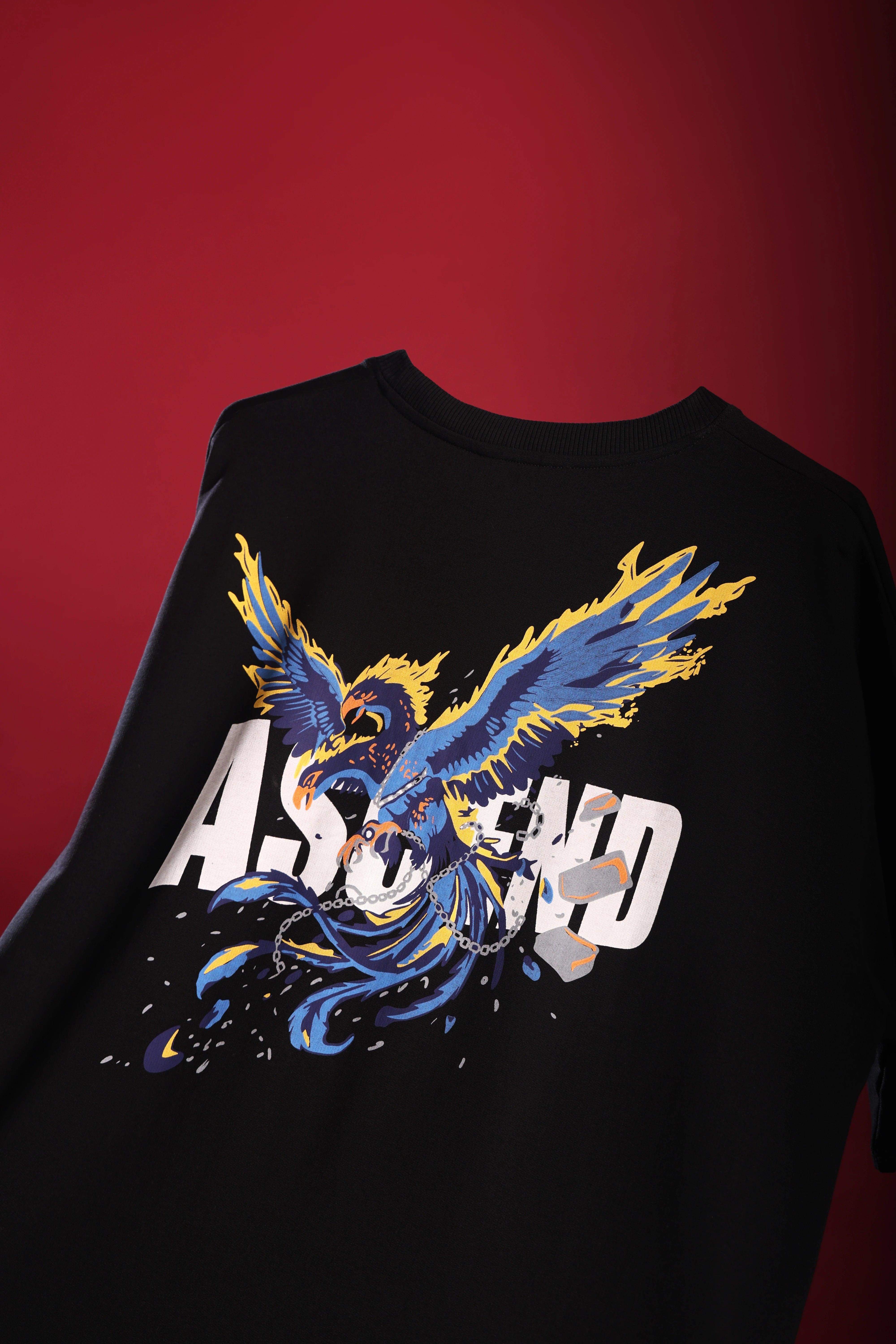 Men's Black Ascend Oversized Fit T-Shirt