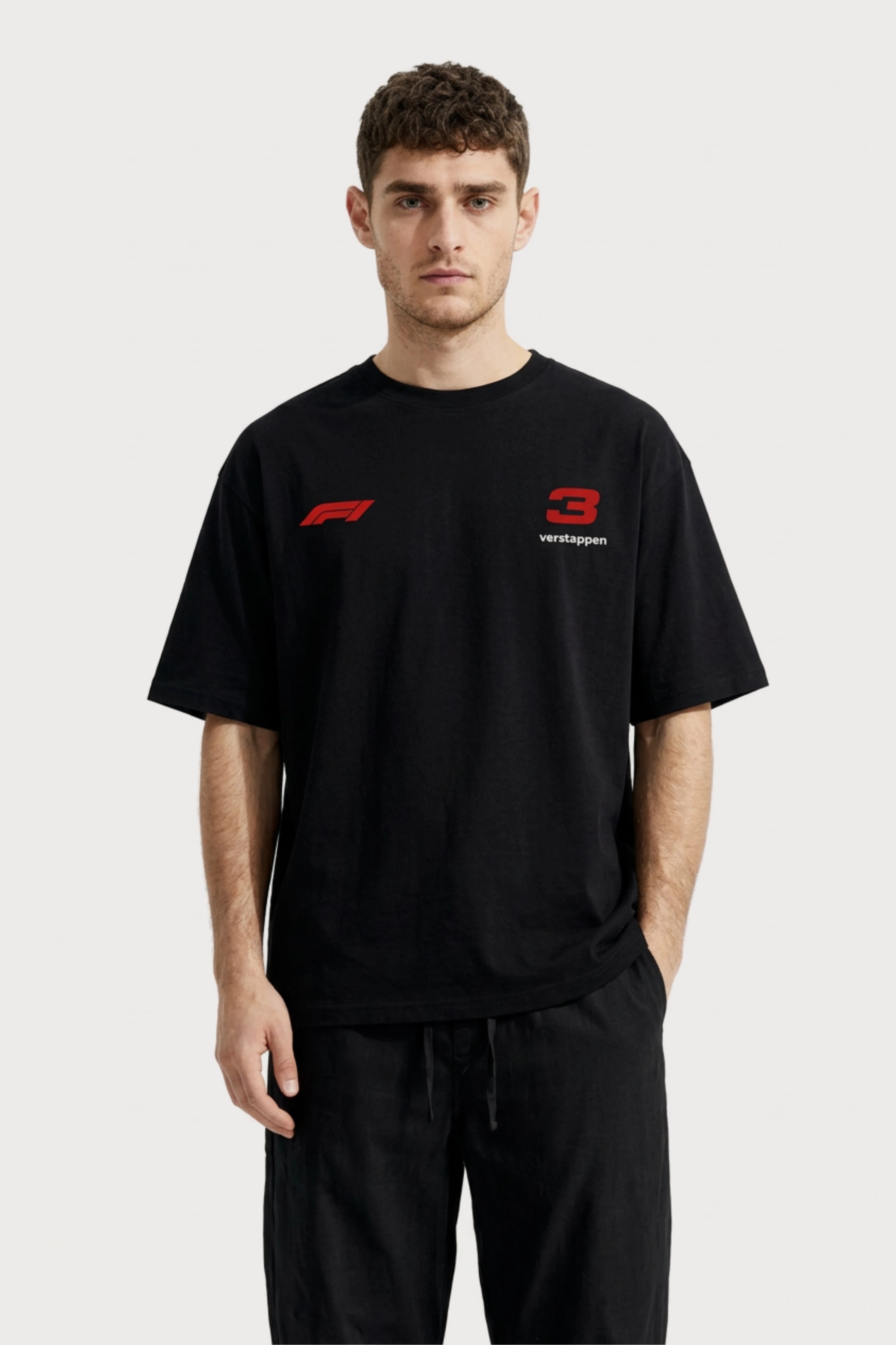 Men’s Black Max Verstappen Oversized T-shirt