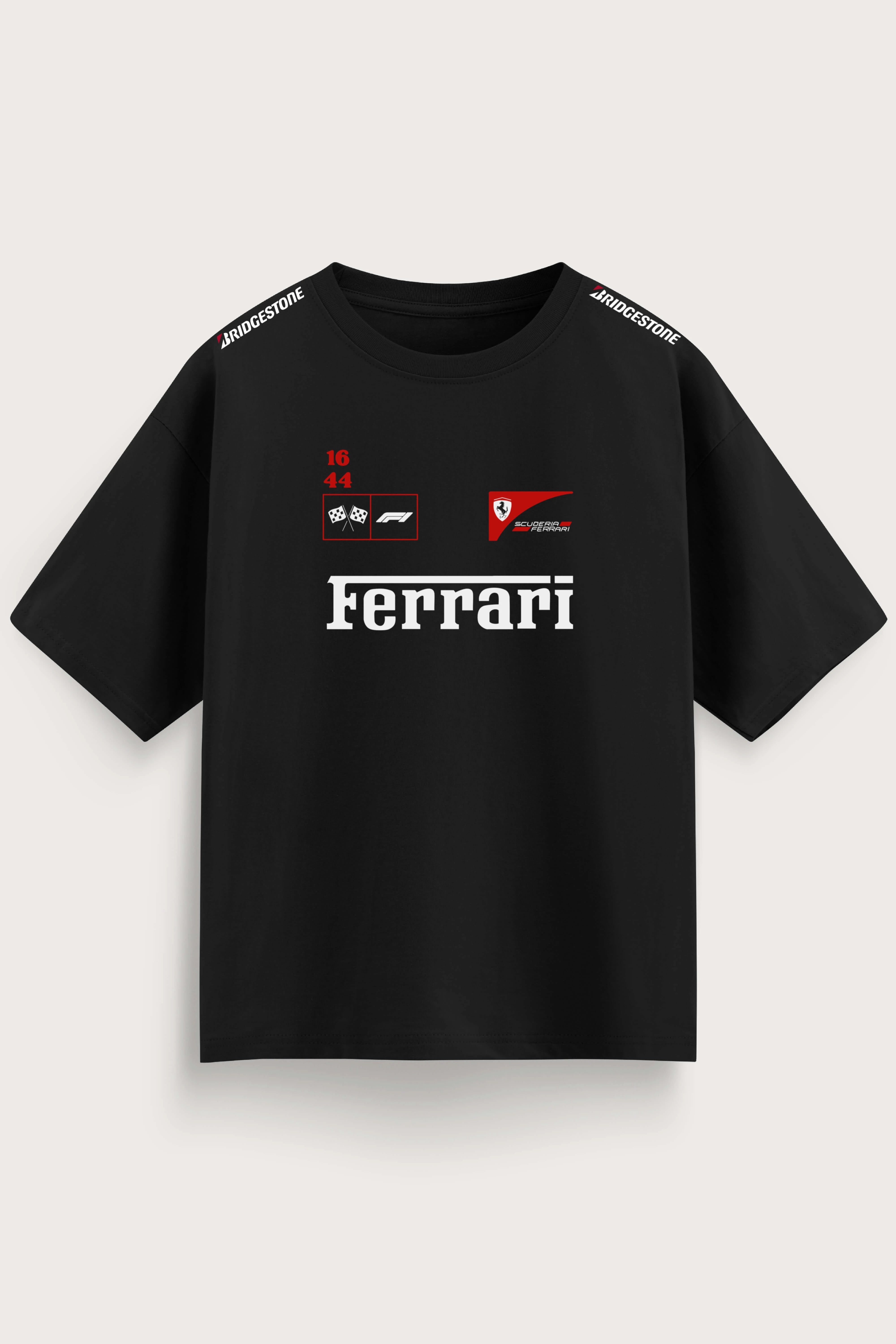 Oversized Black T-Shirt – Ferrari