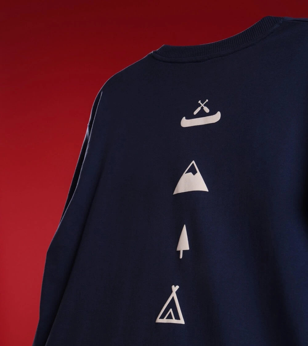 men oversized blue t-shirt-escape logo