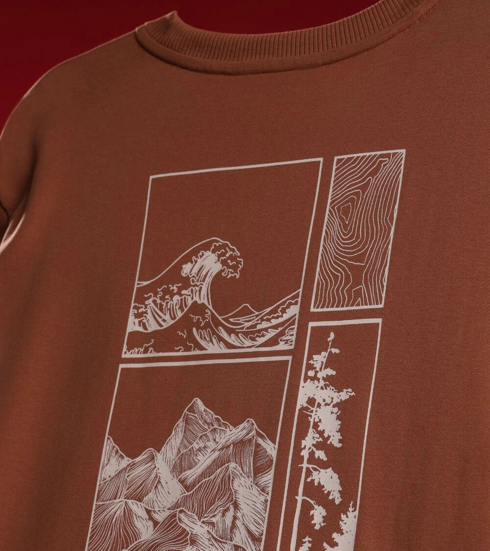 Oversized Brown T-Shirt – Born to Discover