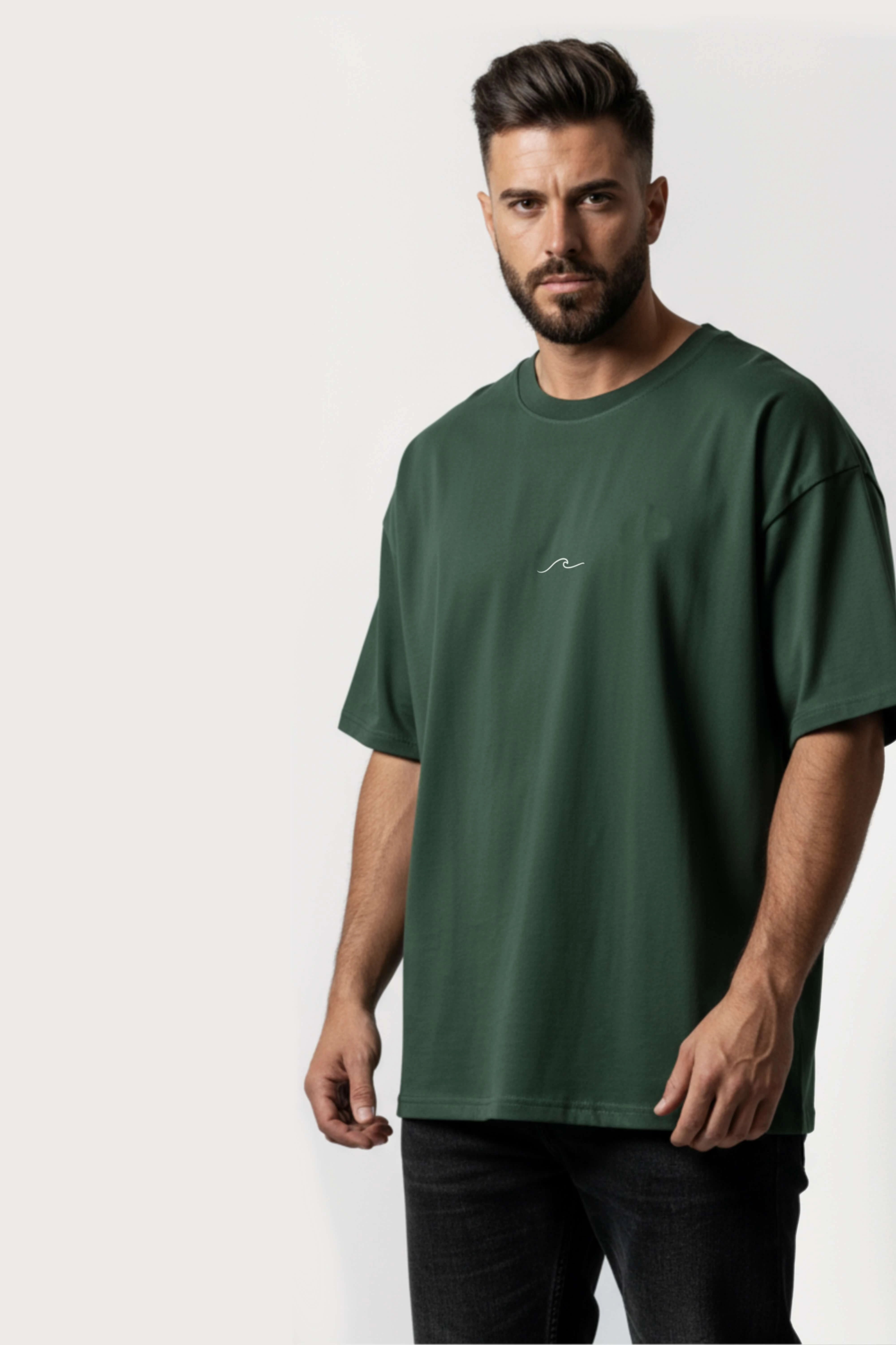 Oversized Green T-Shirt – Born to Discover