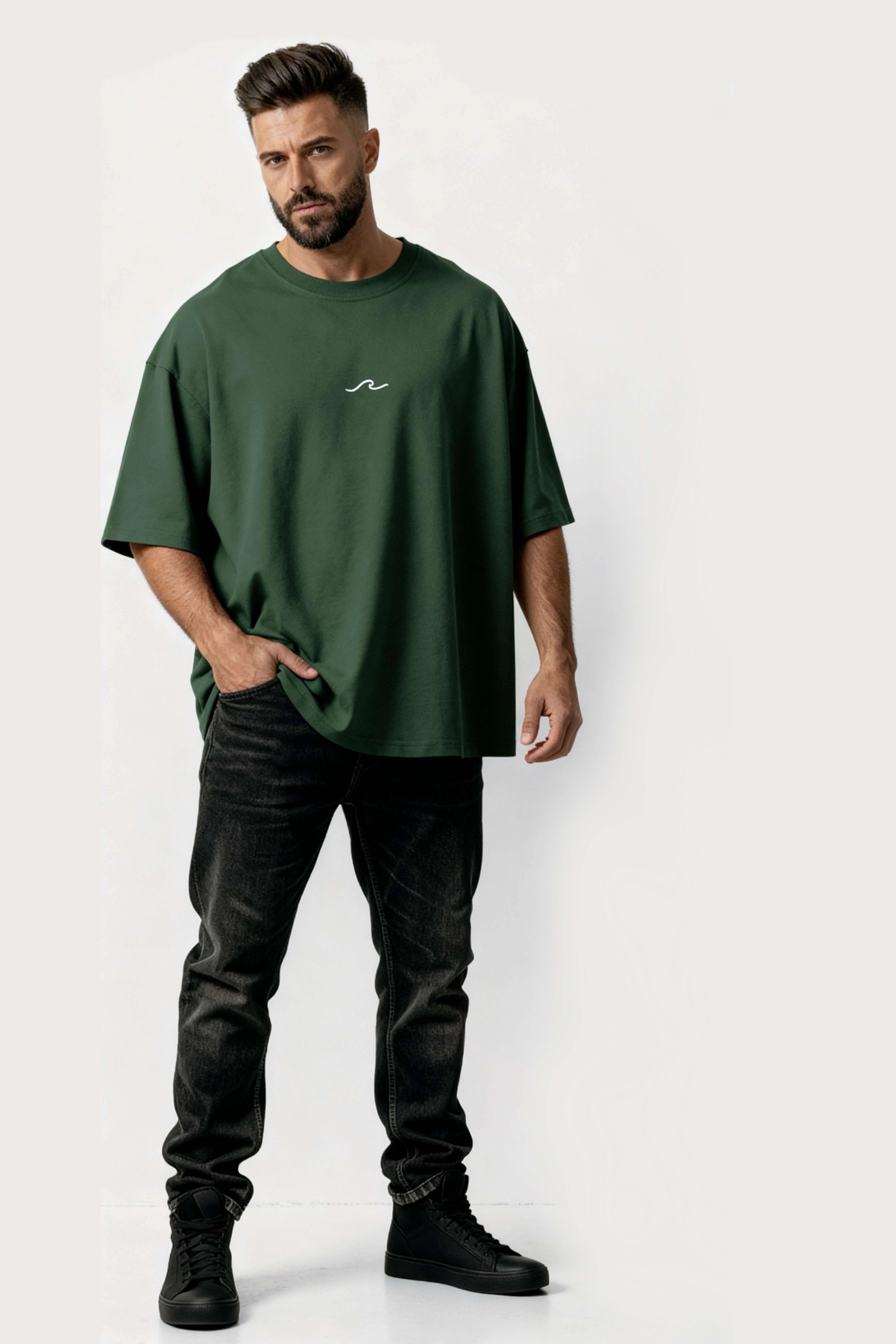 Oversized Green T-Shirt – Born to Discover