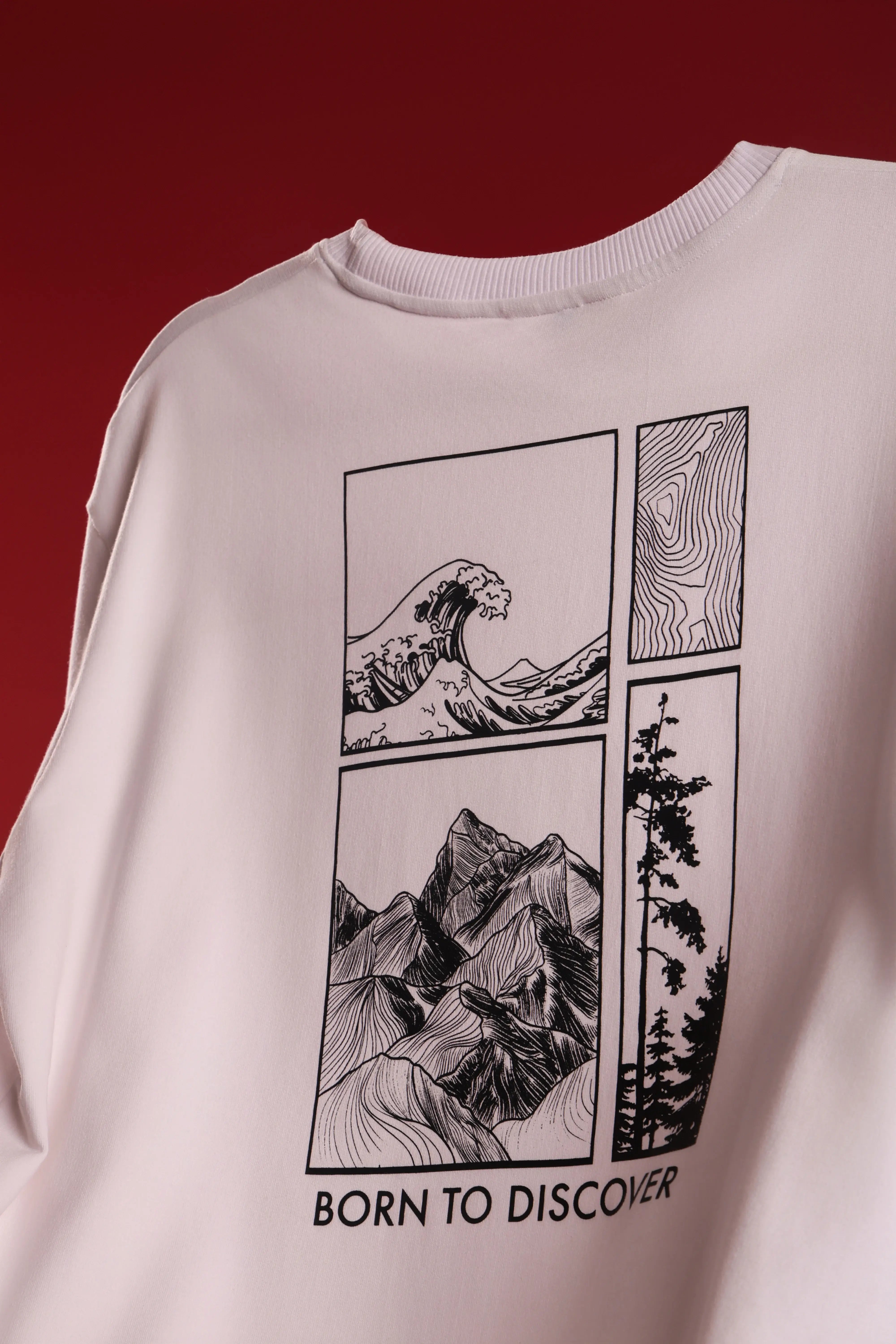 Oversized White T-Shirt – Born to Discover