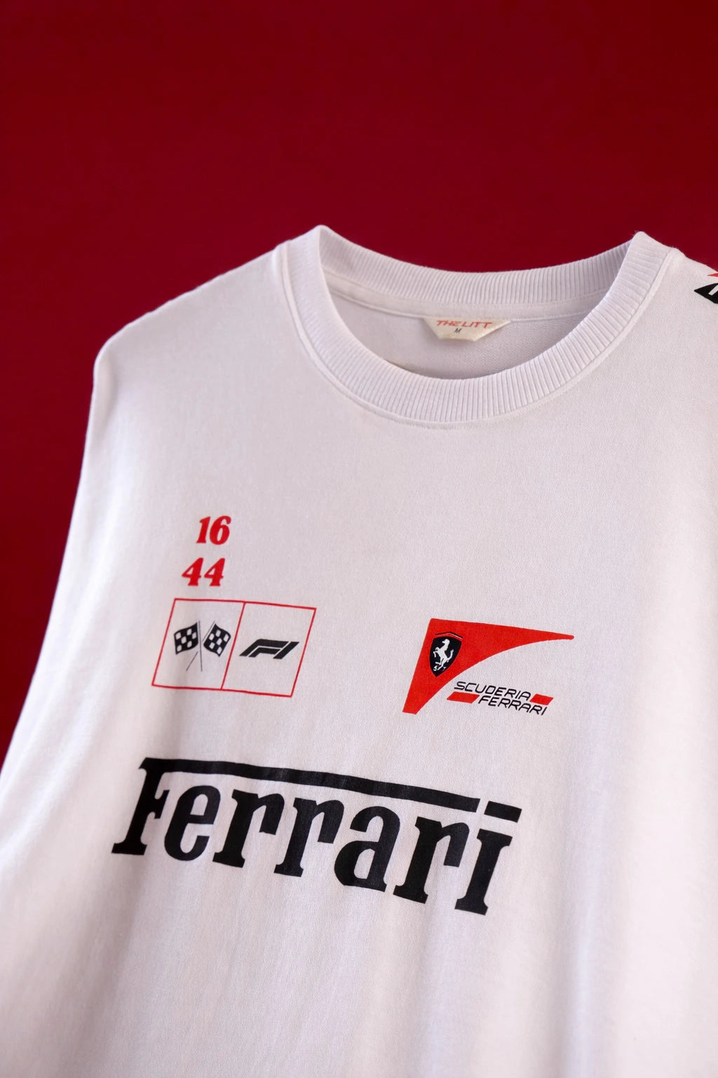 Men's White Ferrari Oversized T-Shirt