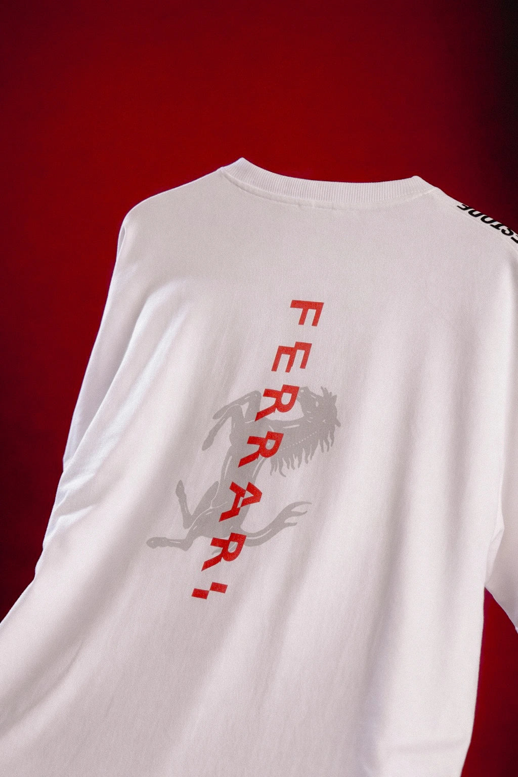 Men's White Ferrari Oversized T-Shirt
