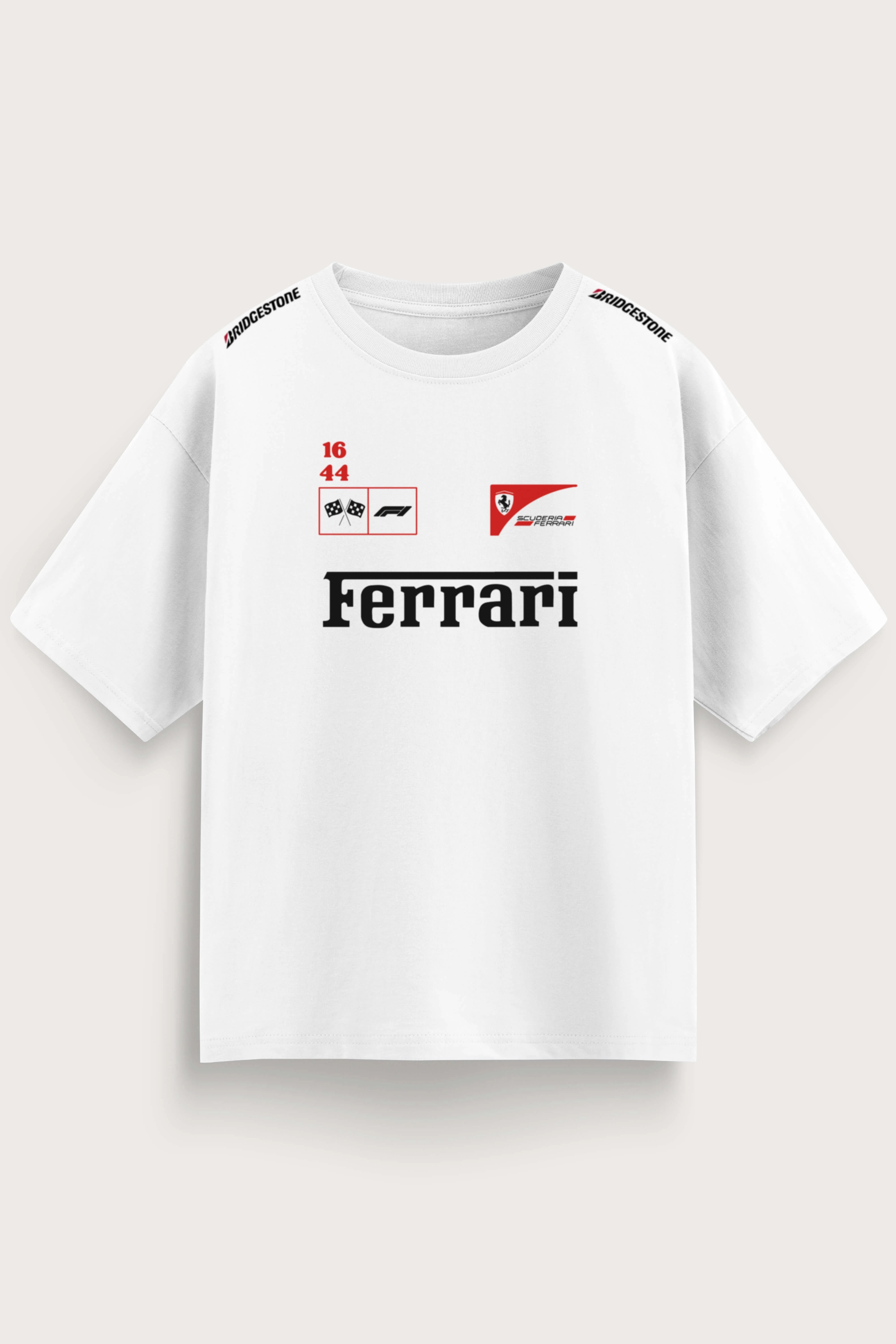 Oversized White T-Shirt – Ferrari