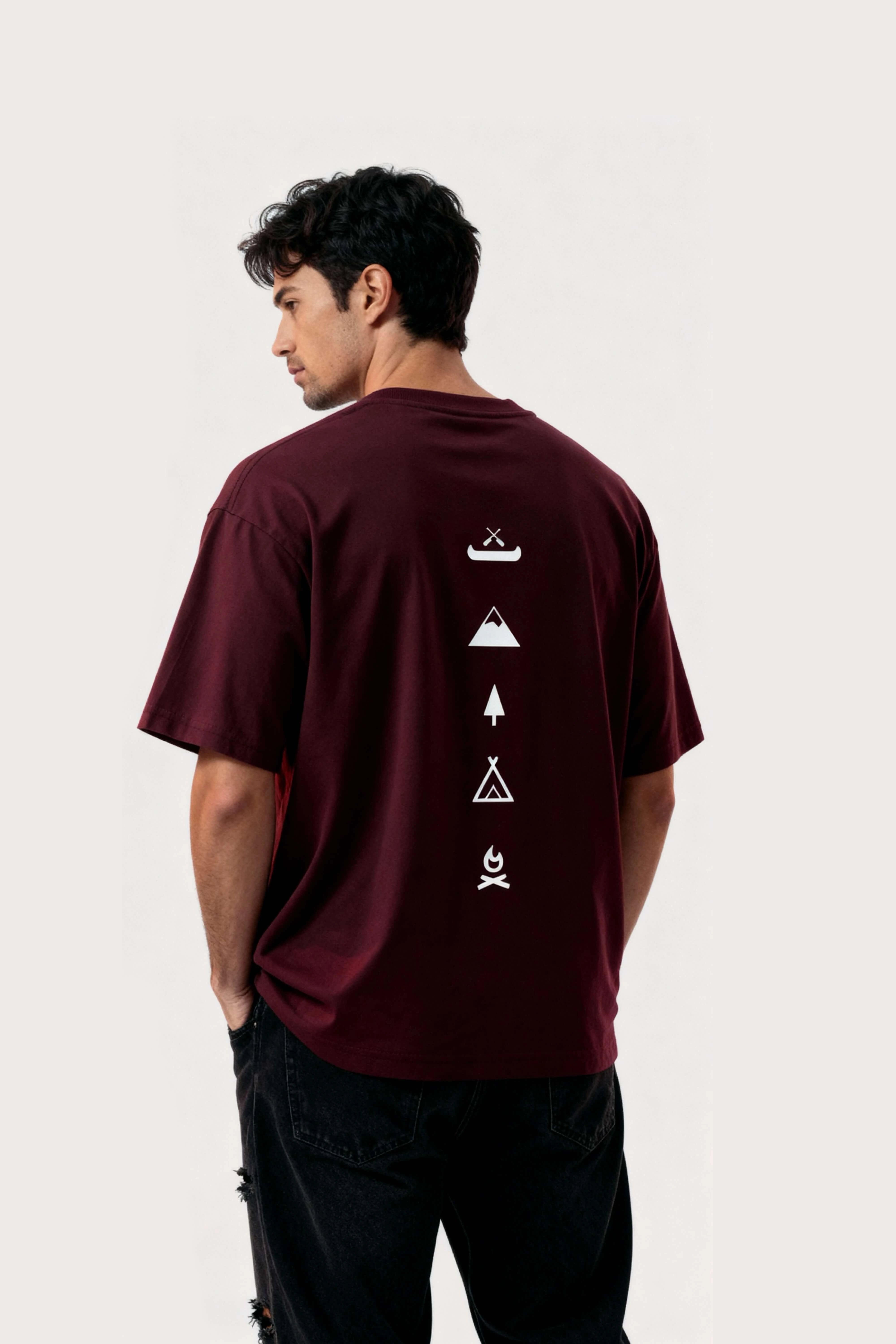 Oversized Wine T-Shirt – Escape