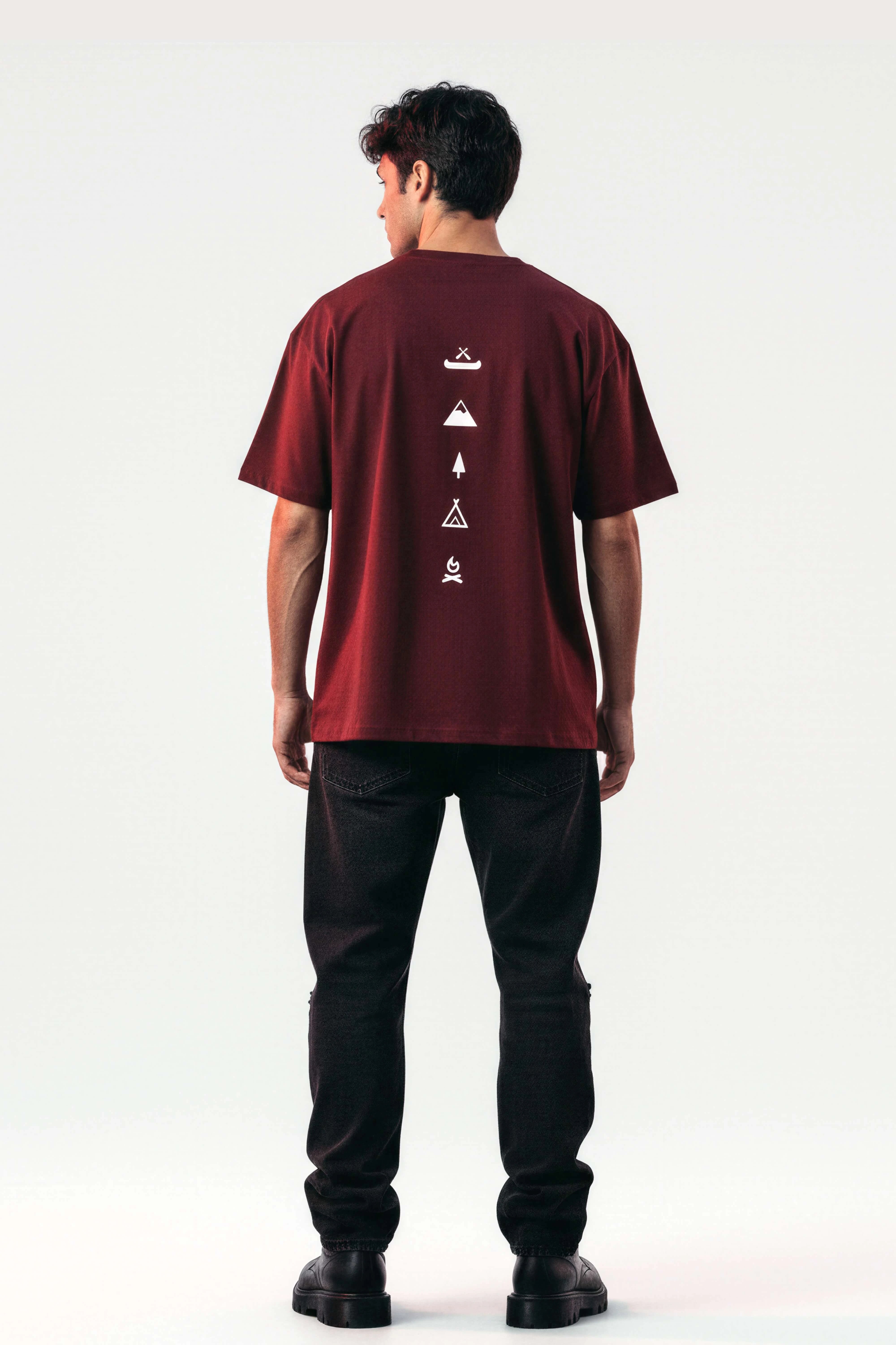Oversized Wine T-Shirt – Escape