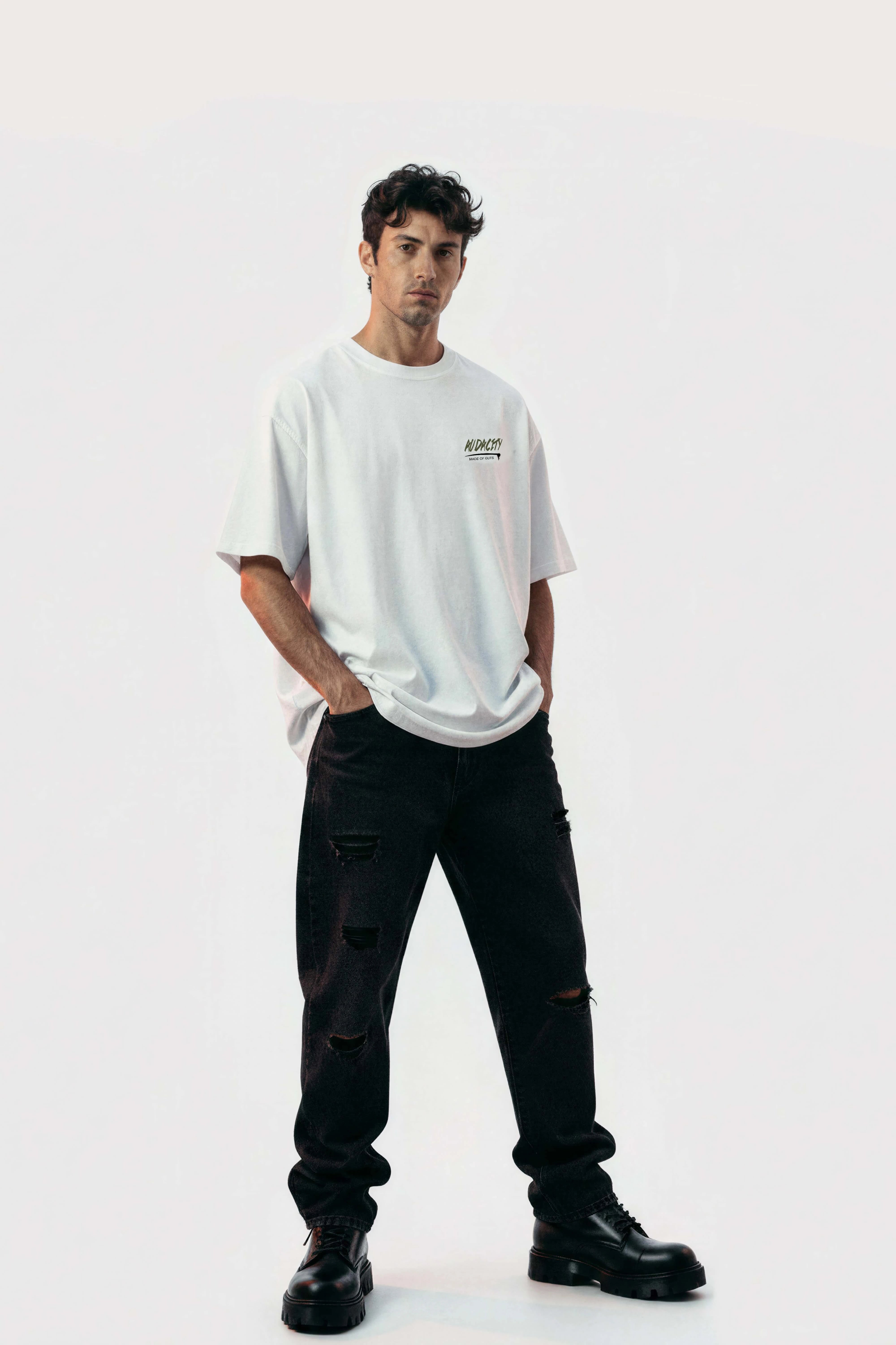 Relaxed fit White t-shirt – Audacity