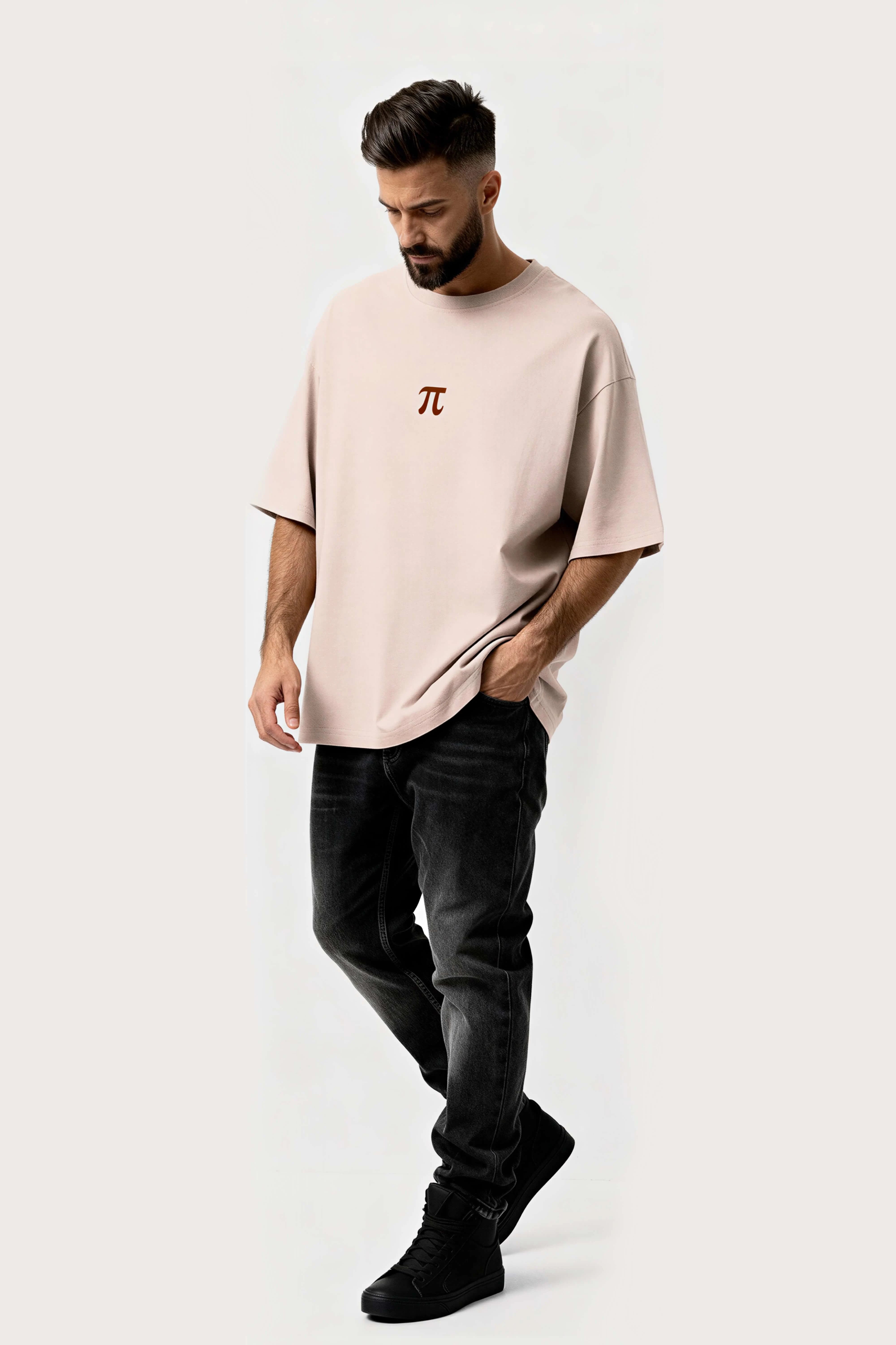 Relaxed fit beige t-shirt – pie