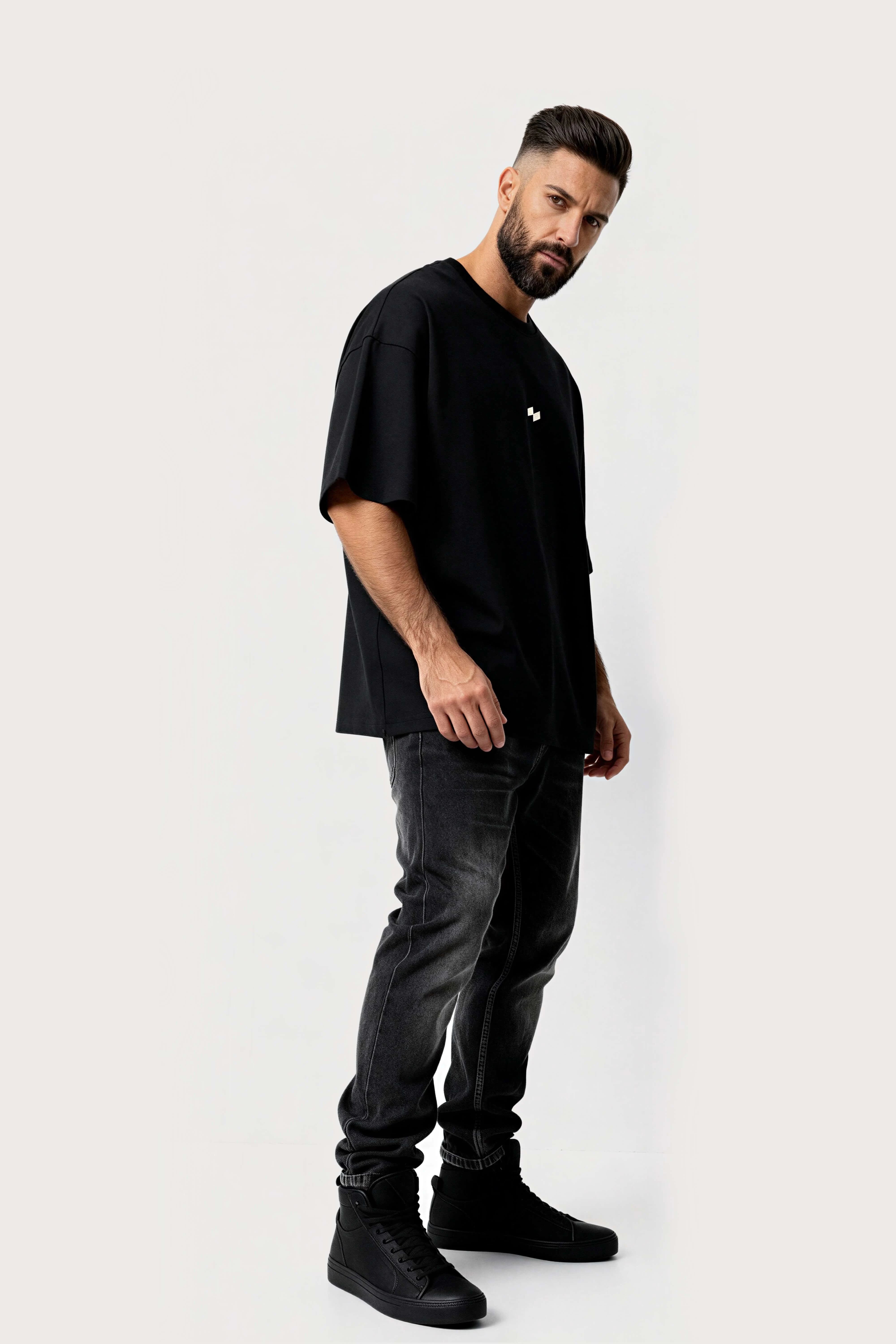 Relaxed fit black t-shirt – null