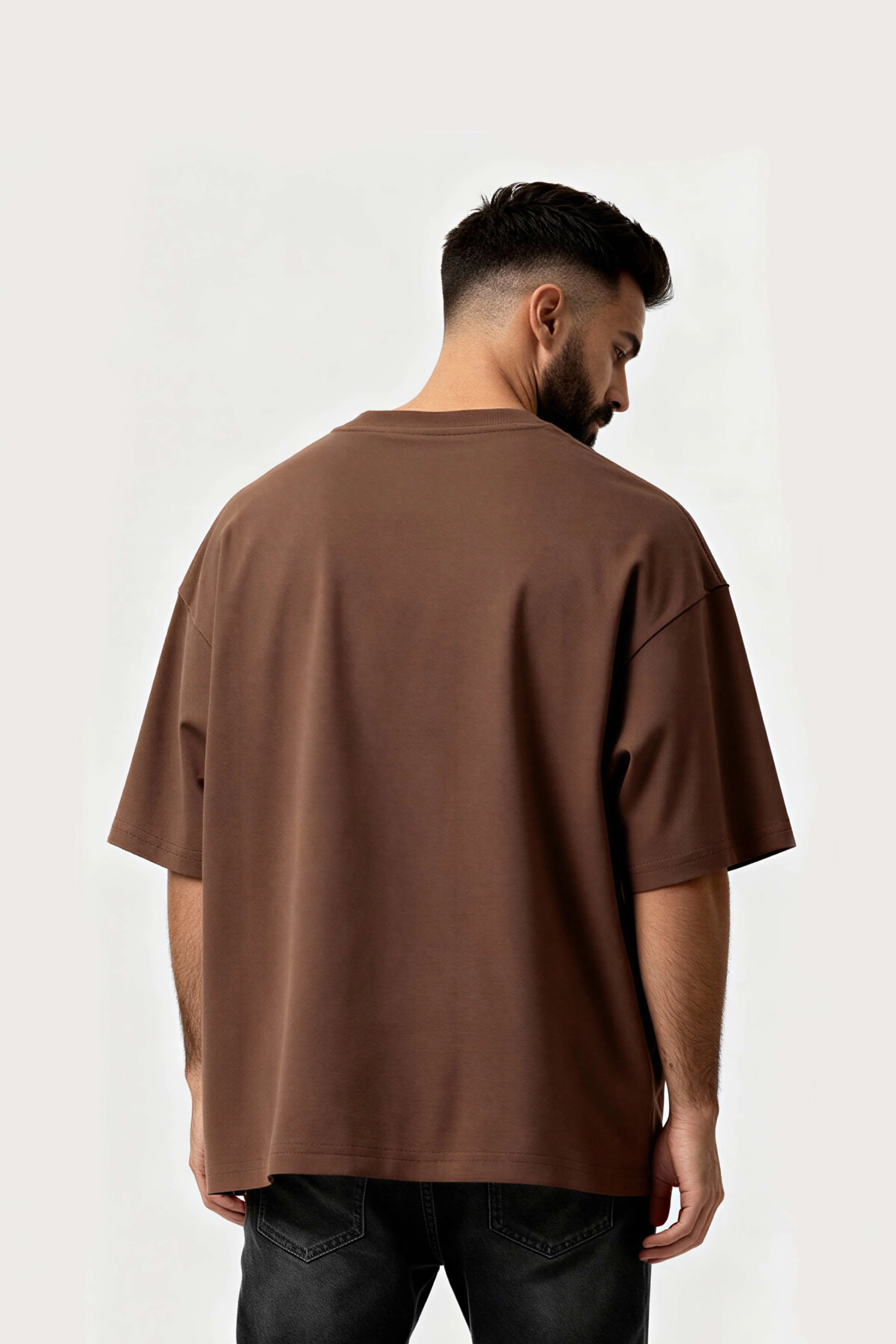Relaxed fit brown t-shirt – pie