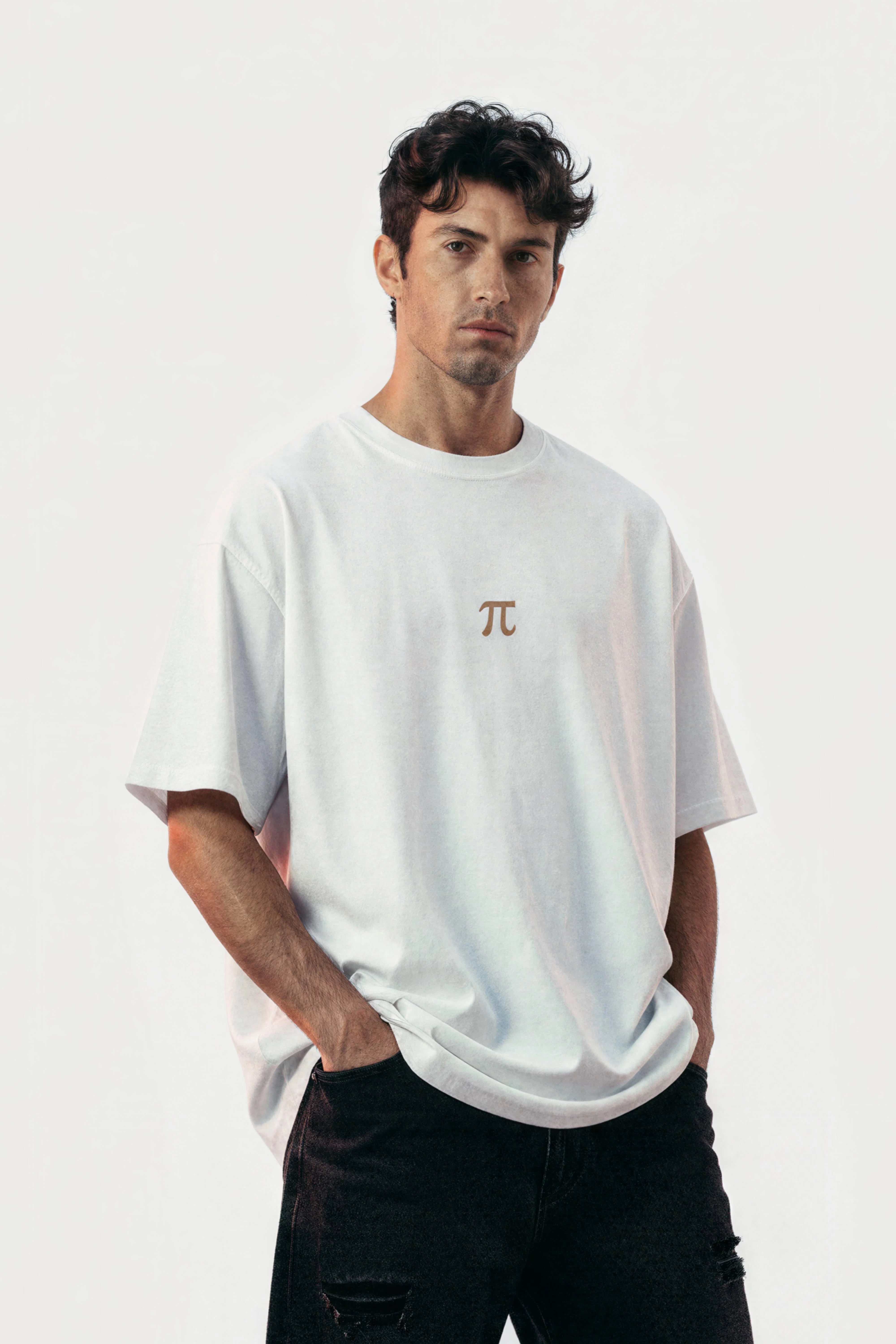 Relaxed fit white t-shirt – pie