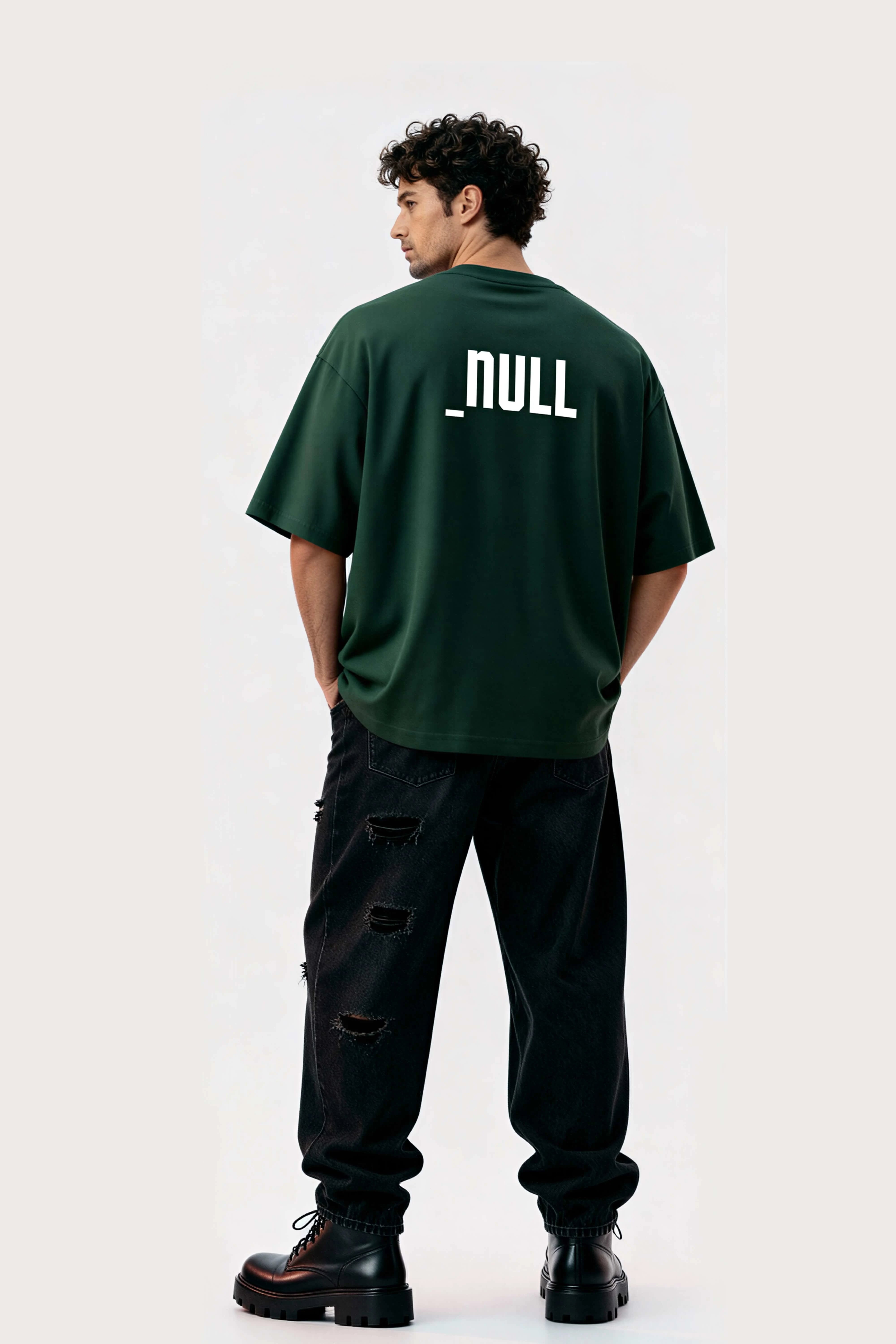 Relaxed fit green t-shirt – null